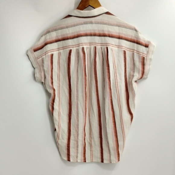Madewell‎ Central Shirt White Albee Striped Cotton - Picture 9 of 14